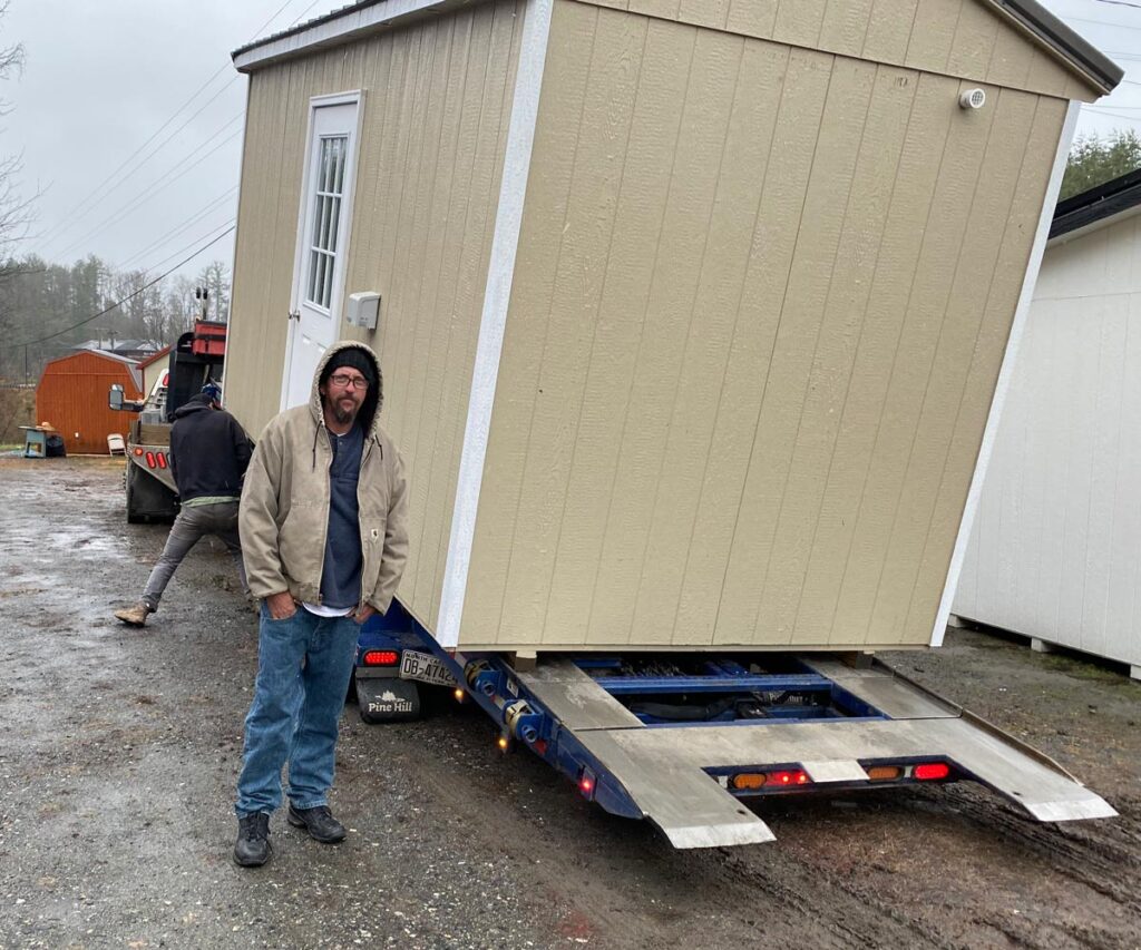 Tiny home recipient in North Carolina